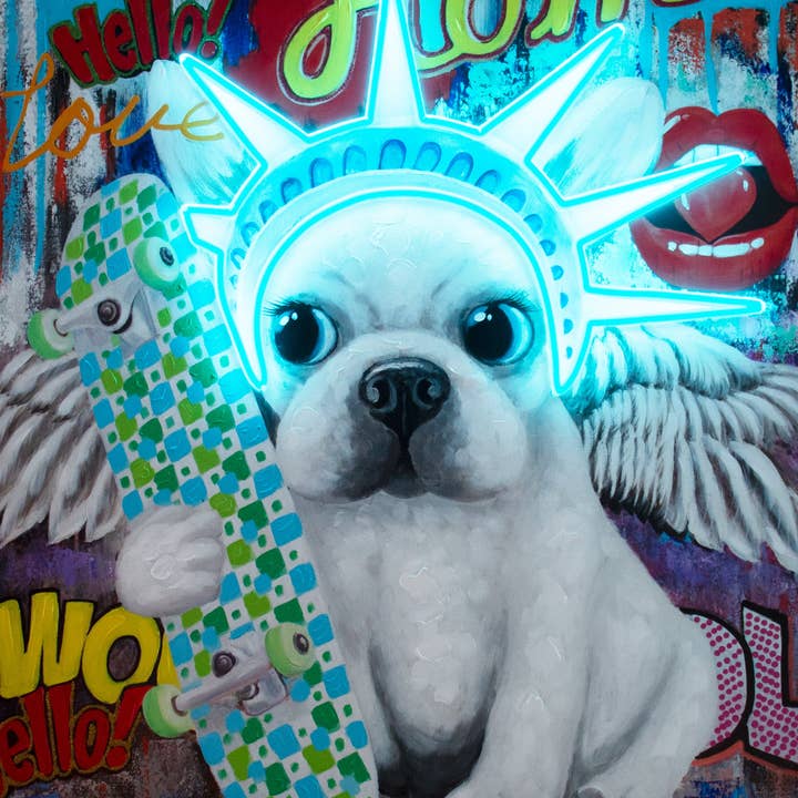'Liberty Dog' Wall Artwork - LED Neon for wholesale by Locomocean Ltd