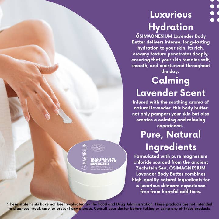 Healthy Energy Amazing Life - Wholesale Body Balm/Butter - ŐSIMAGNESIUM Lavender Body Butter + OptiMSM - 0.25oz SAMPLE6