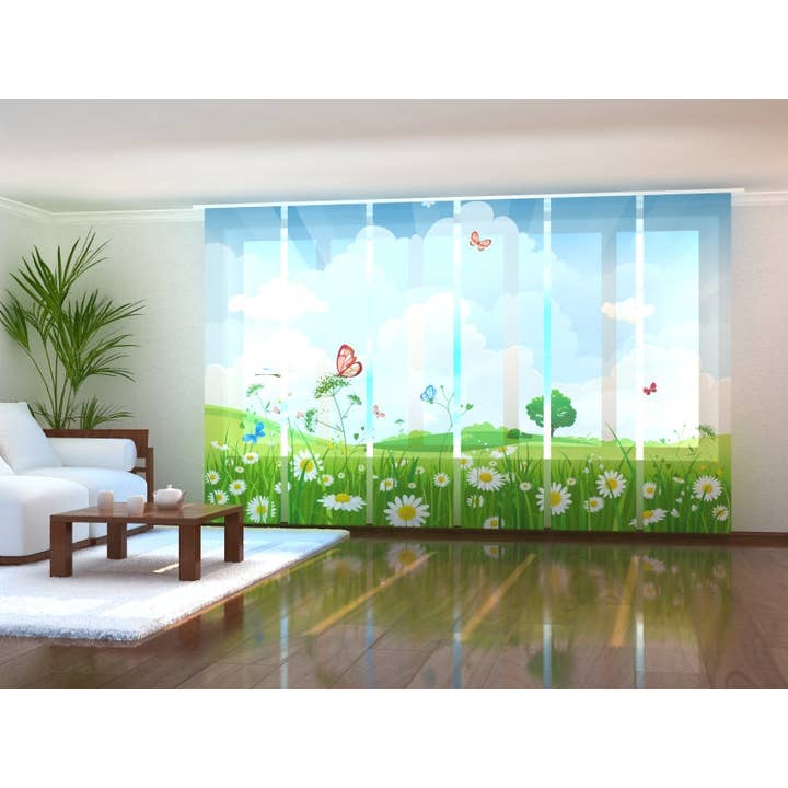 Juego de 6 cortinas con forma de mariposa en el césped para venta al por mayor de IlyDecor