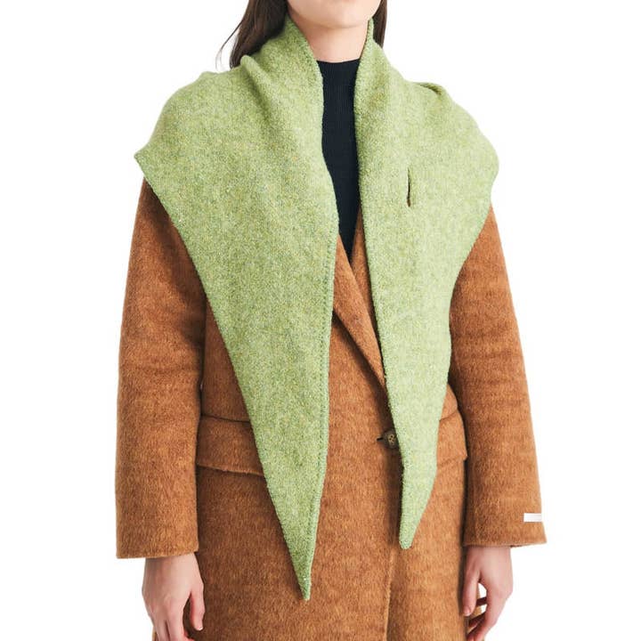 Dipped Shop - Wholesale Scarf - Women's - Winter Knit Wool Solid Color Triangle Scarf DP25G59211