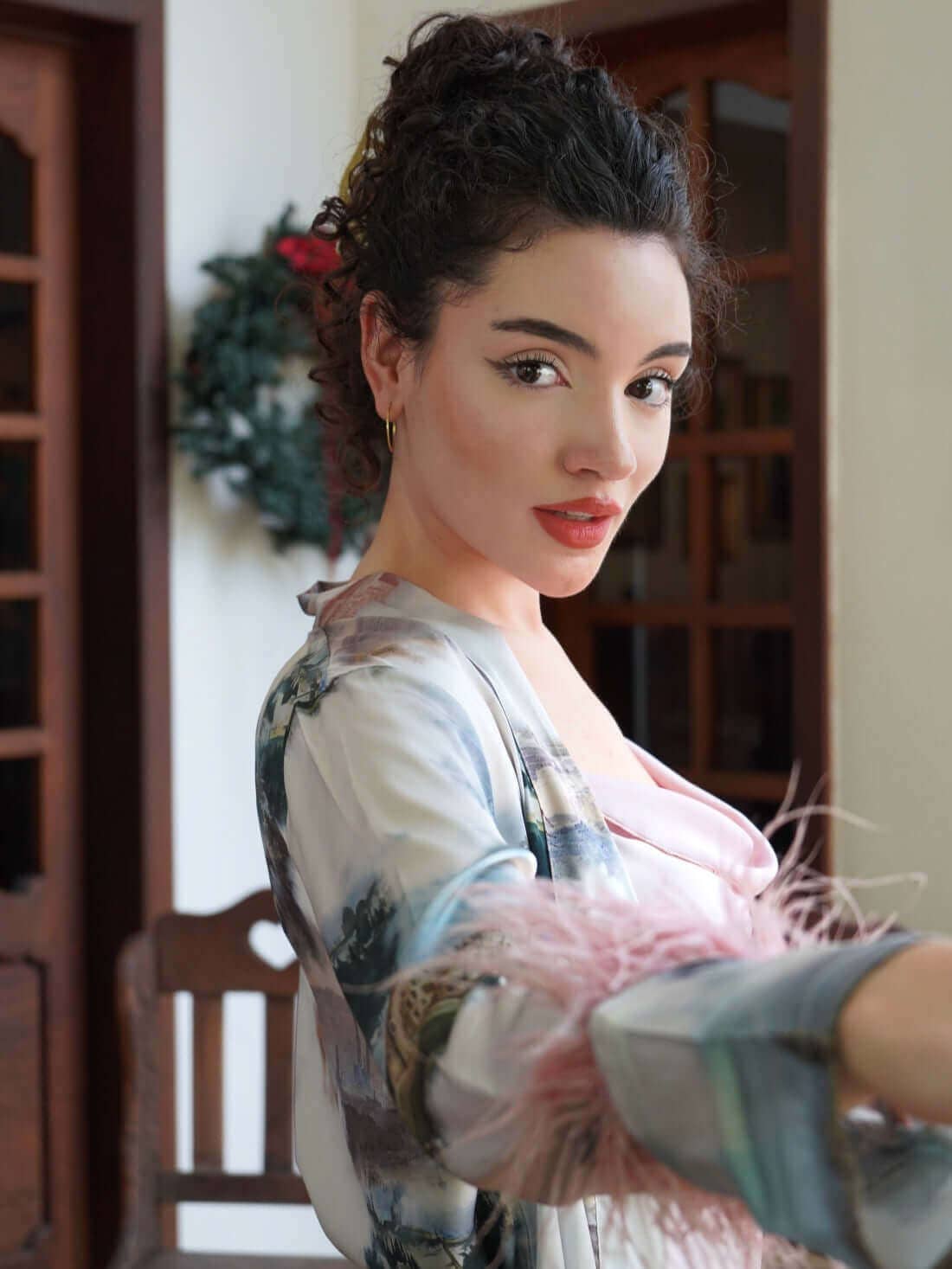 vert Ensemble de pyjama paysage 3 pièces plume en vente sur Faire13