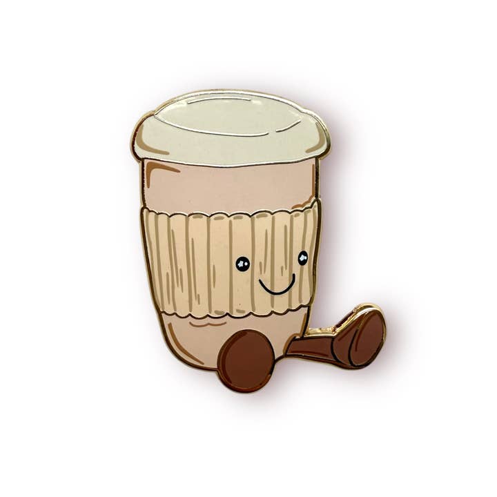 Pin de esmalte de café lindo para venta al por mayor de Jaybee Design