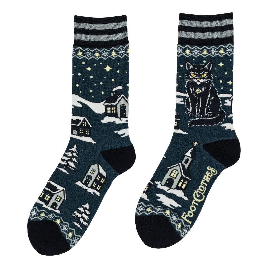 FootClothes LLC - Vendita all'ingrosso Calzini - Unisex - Calzini della Crew del Gatto di Yule1