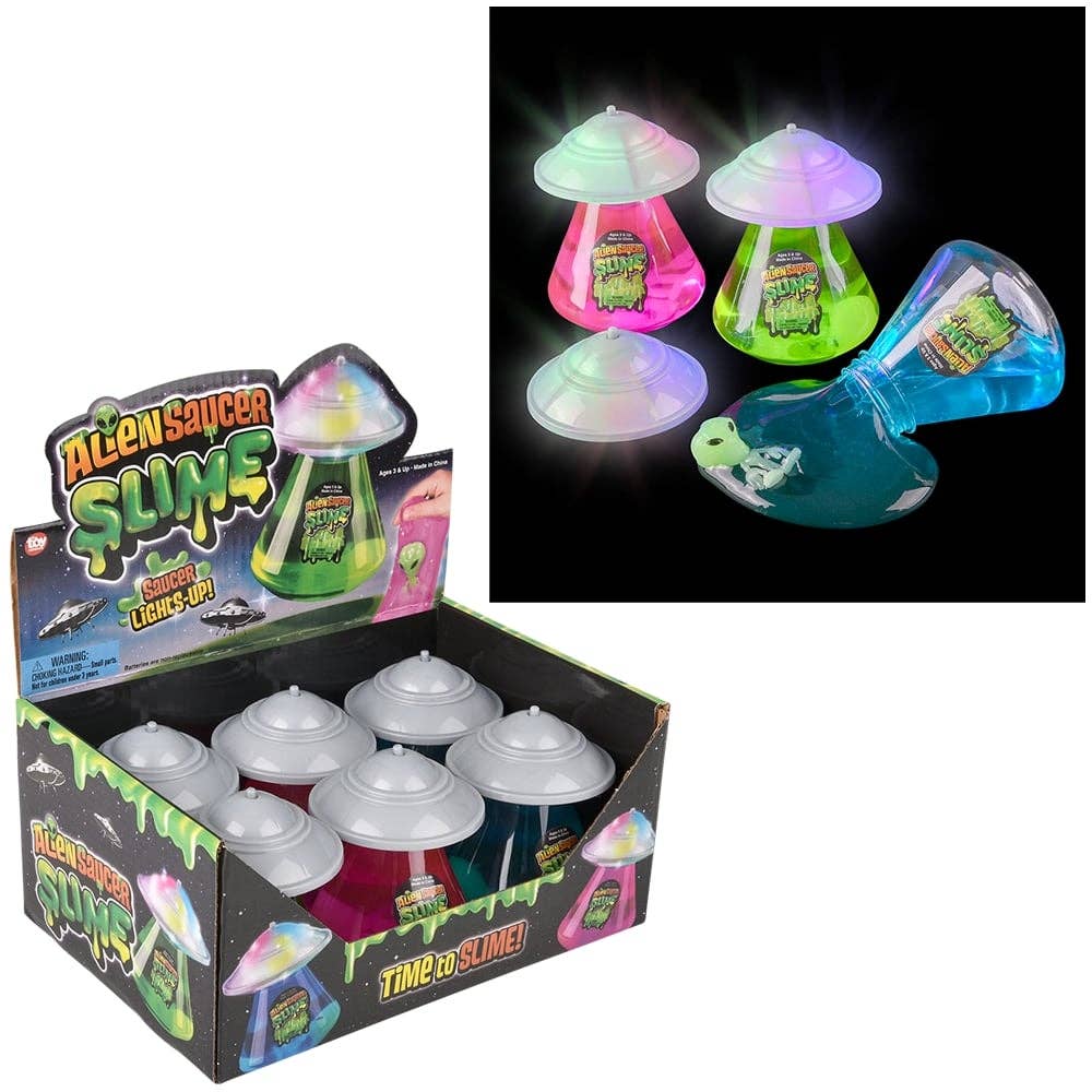 La Luna Bella - Toys - Wholesale Classic Toy - Kids - 3" Light-Up UFO Slime 6ct - LLB Toys0