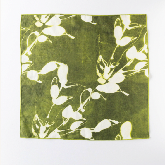 Goldie Home - Wholesale Dinner & Cloth Napkin - Porto Print in Olive Napkin2