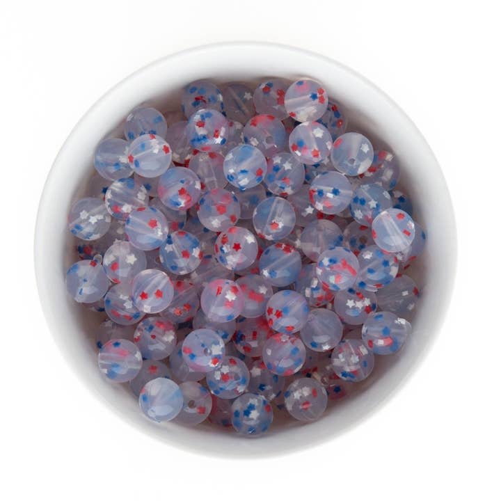 Cara & Co Silicone Craft Supply - Wholesale Craft Supplies - Sprinkle Silicone Round Beads - Loose Beads12
