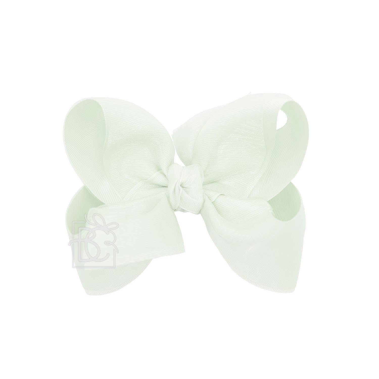 Beyond Creations, LLC – wholesale Hair bow – Kids – LAYERED ORGANZA/GROSGRAIN BOW ON CLIP63