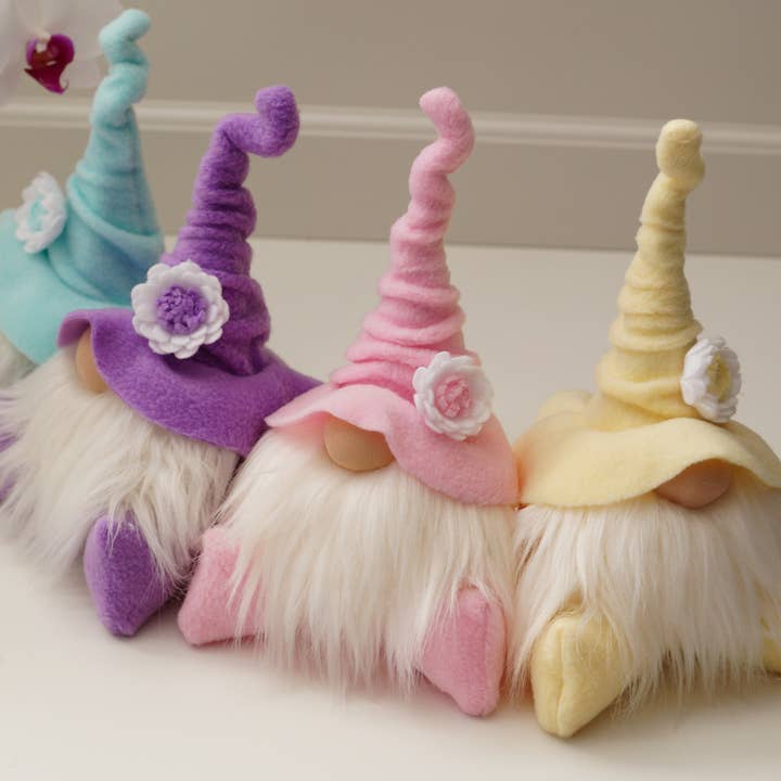 Easter Spring Gnomes with flowers for wholesale by Gnomevillestudios