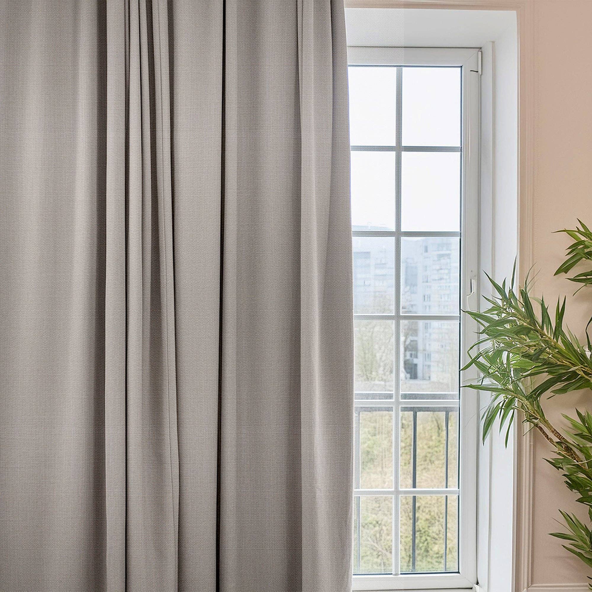 FLASHRUG LLC – wholesale Curtain – Linen Gray Curtain1