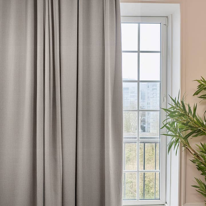 FLASHRUG LLC – wholesale Curtain – Linen Gray Curtain1