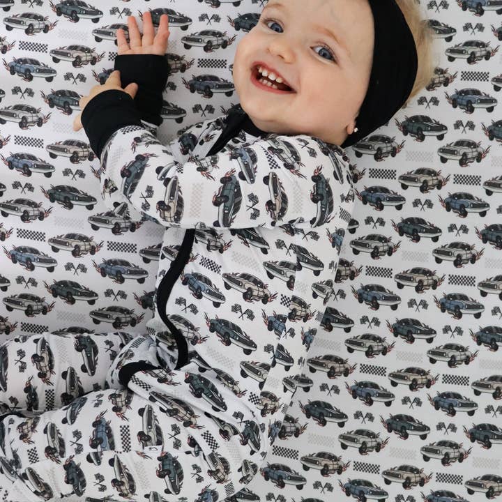 Dream Big Little Co. - Wholesale Cot/Crib Sheets - PIT CREW DREAM CRIB SHEET5