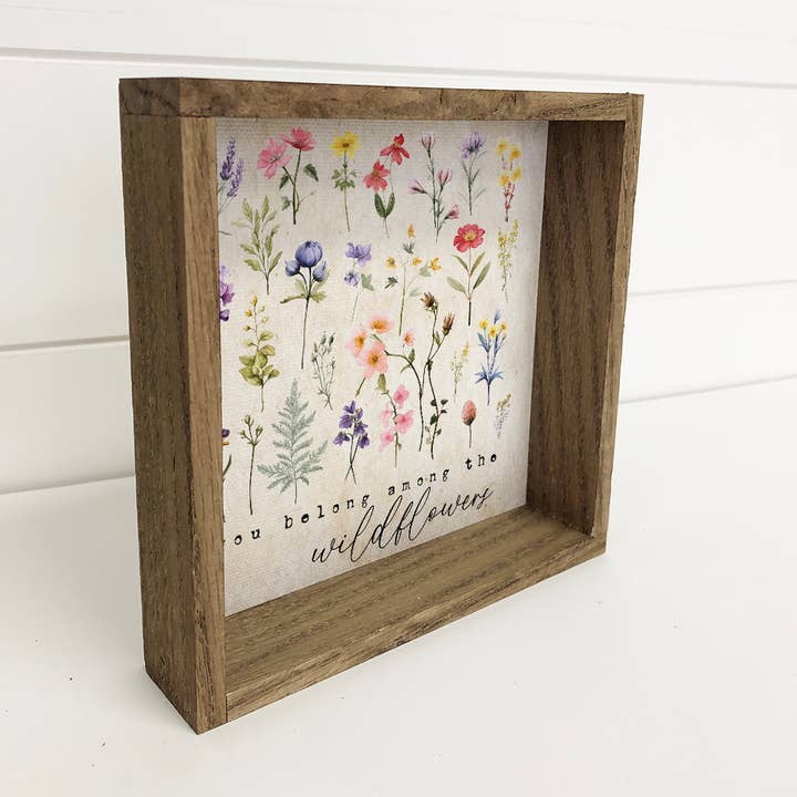 Hangout Home - Wholesale Sign - You Belong Among the Wildflowers - Framed Canvas Wall Art2