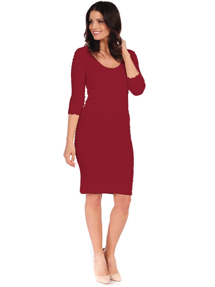 TINA Stephens Italy/Tees By Tina - Wholesale Dress – Women's - Scoop Neck Crinkle Dress (The Miracle Dress!) (19DP)3