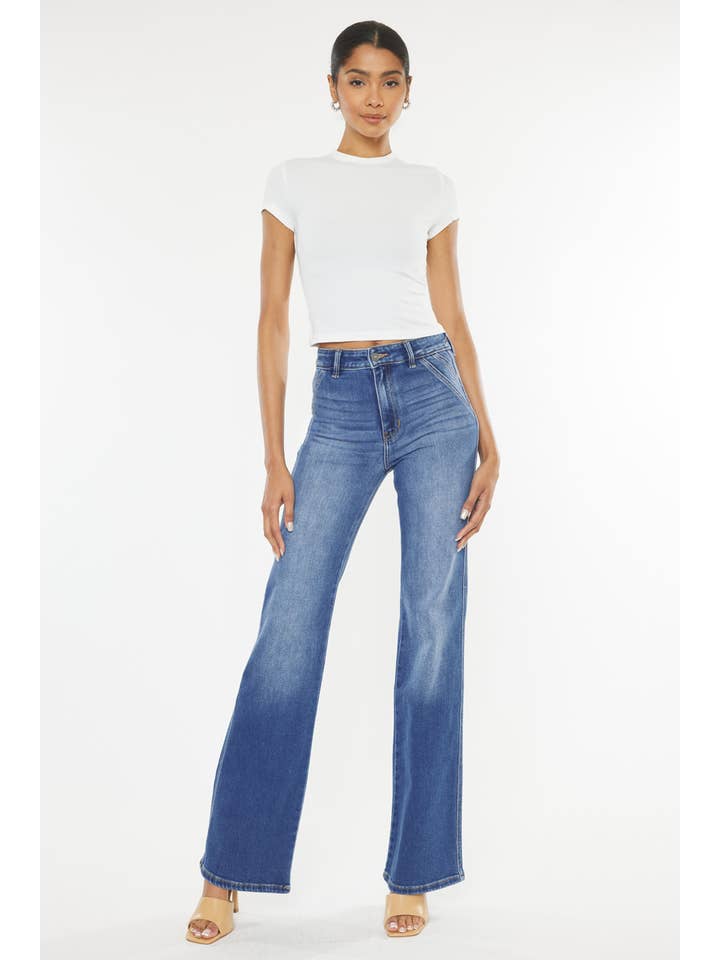 MEDIUM ULTRA HIGH RISE HOLLY FLARE JEANS-KC9248M-OP for wholesale on Faire2