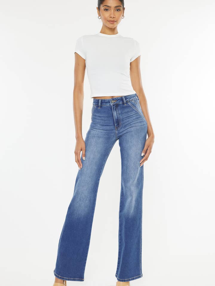ULTRA HIGH RISE HOLLY FLARE JEANS-KC9248M-OP for wholesale by Kan Can USA