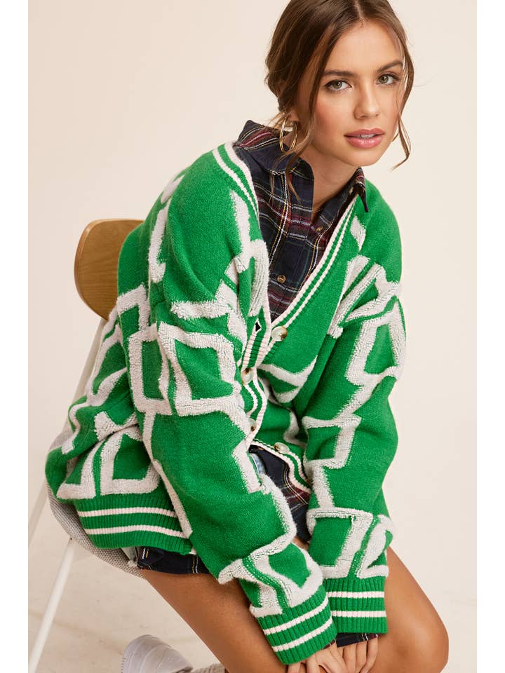 La Miel - Wholesale Cardigan - Women's - HCC2177-Loose Fit Drop Shoulder Cozy Knit Cardigan19