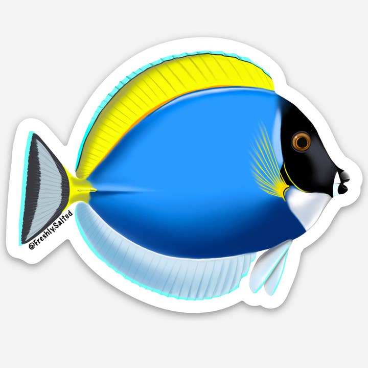 Pulverblå Tang klistermärke för wholesale av Freshly Salted LLC