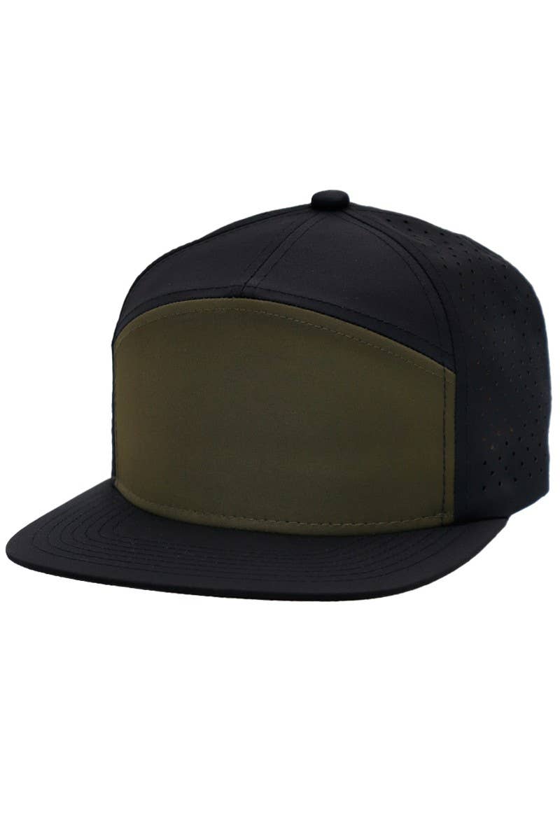 Cap Zone – Boné - Unissexo por atacado – Boné Snapback 7 Painéis com Frente Colorida e Perfurações Digitais12