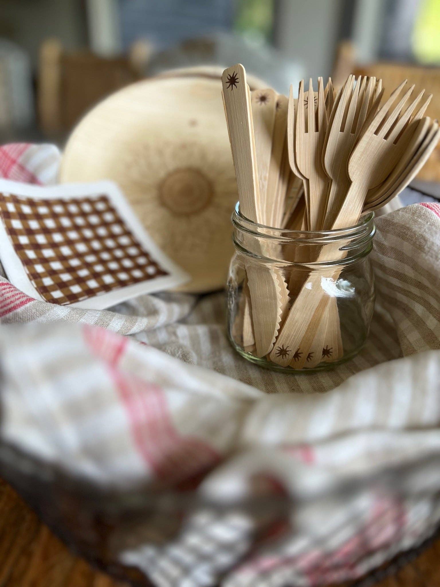 maaterra - Wholesale Assorted Cutlery Set - Compostable Bamboo Cutlery Set | 8 Forks, 8 Knives, 8 Spoons5