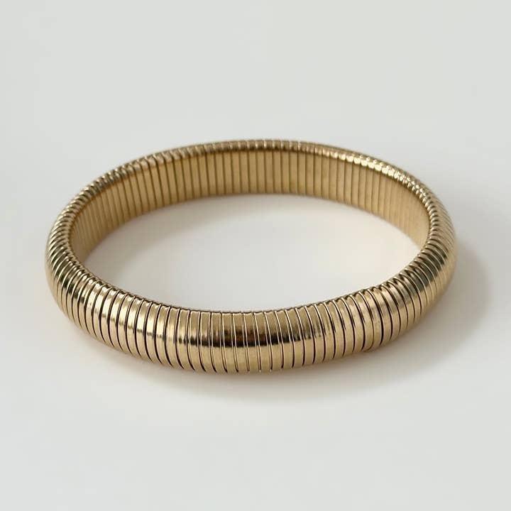 Farrah Gold Stretch Bangle for wholesale by Au 79