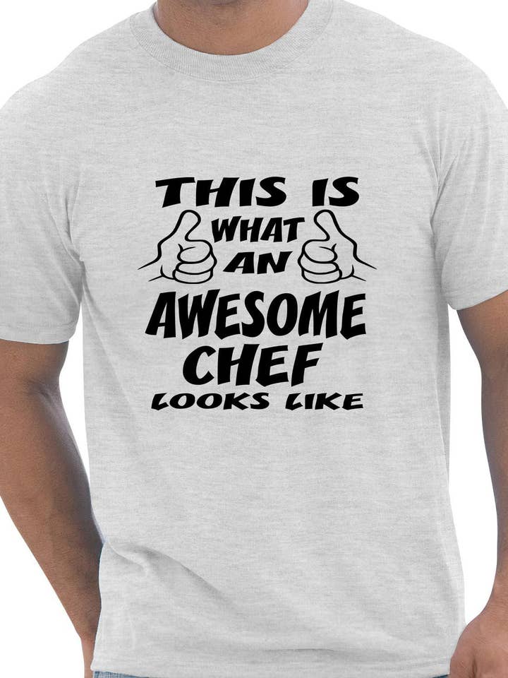 Awesome Chef Barbeque Herre T-shirt Størrelse S-XXL for engroshandel hos Print4U