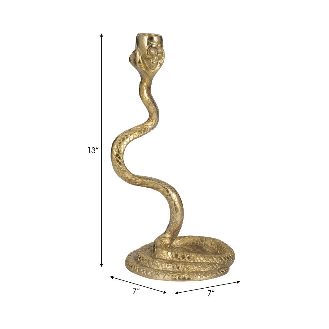 Sagebrook Home - Wholesale Candle Holder - Candle Holder - Gold Metal Snake Tealights Taper, 13 in.3