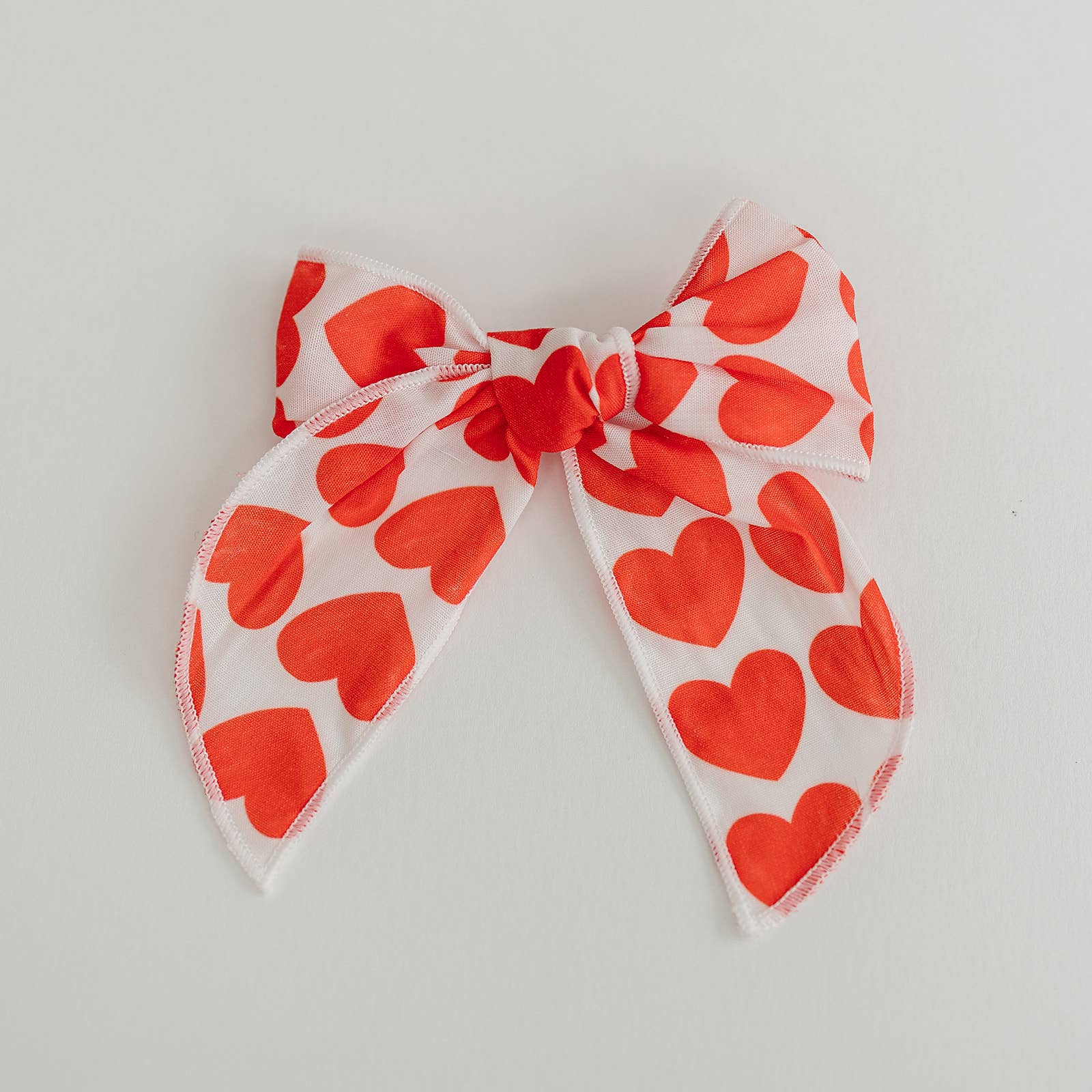 Golden Dot Lane - Vente Nœud pour cheveux – enfant - Nœud à cheveux rouge rubis en coton serti en forme de cœur de Saint-Valentin de 4 po3
