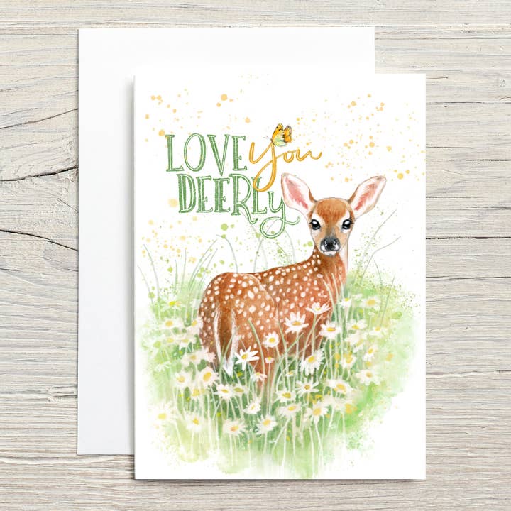 Carte "Je t'aime tendrement" pour la vente par Christy Obalek Illustration
