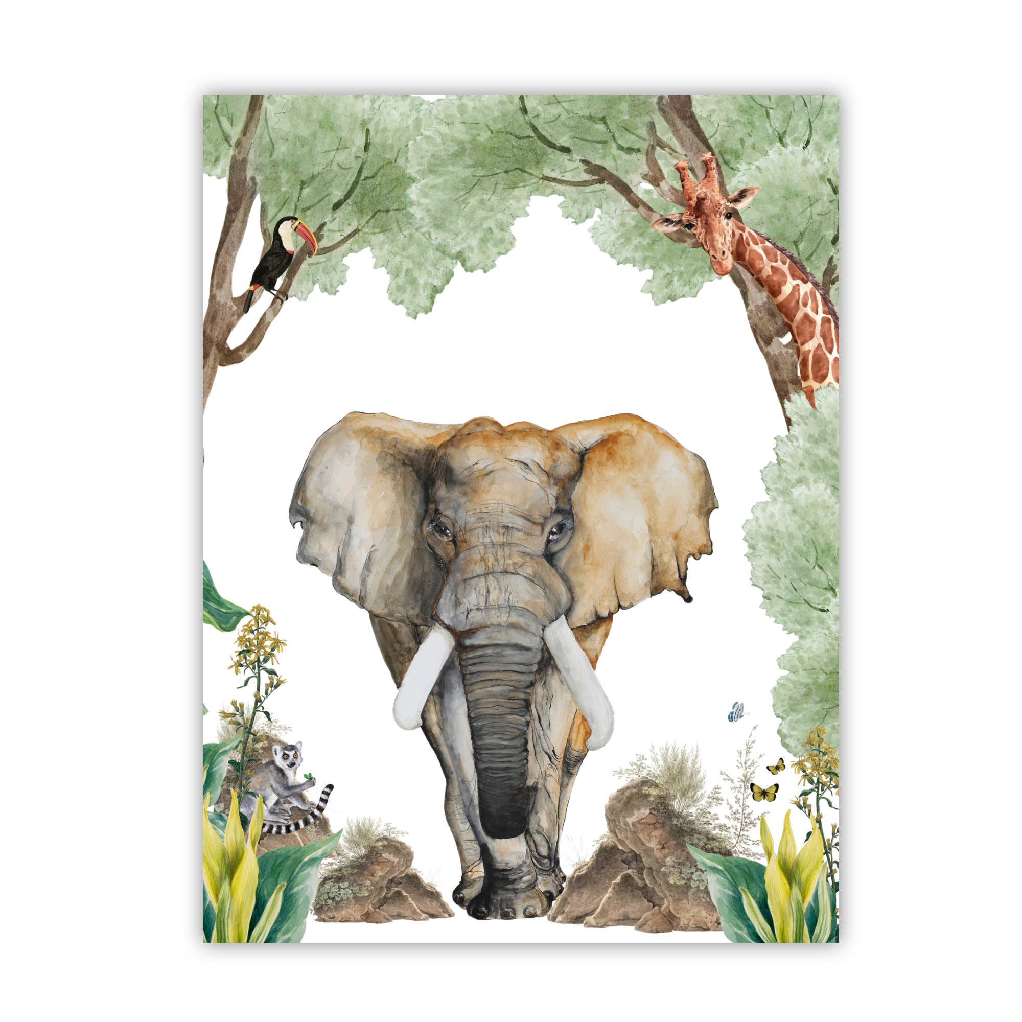 KidzStijl – Großhandel Poster – Poster Elefant Dschungel0