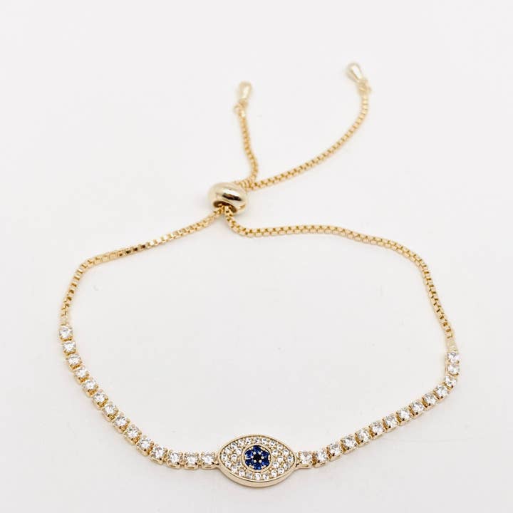 Mio Queena - Wholesale Charm/Dangle Bracelet - Multi-style Zircon-inlaid Evil Eye Bracelet