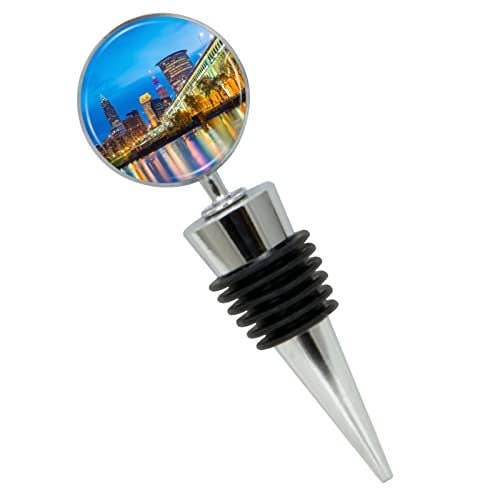 Cleveland Ohio Wine Bottle Stopper In Gift Box for wholesale by City Souvenirs