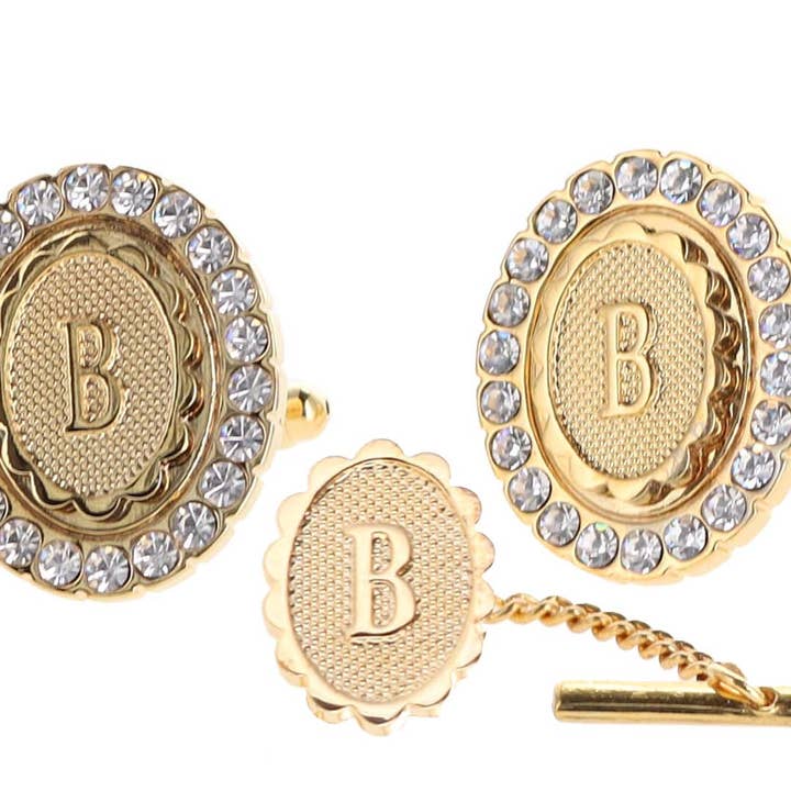 Dubal Brothers - Vendita all'ingrosso Gemelli - Gemelli e fermacravatte Vittorio Vico Bling iniziali: dalla A alla Z di Classy Cufflinks25