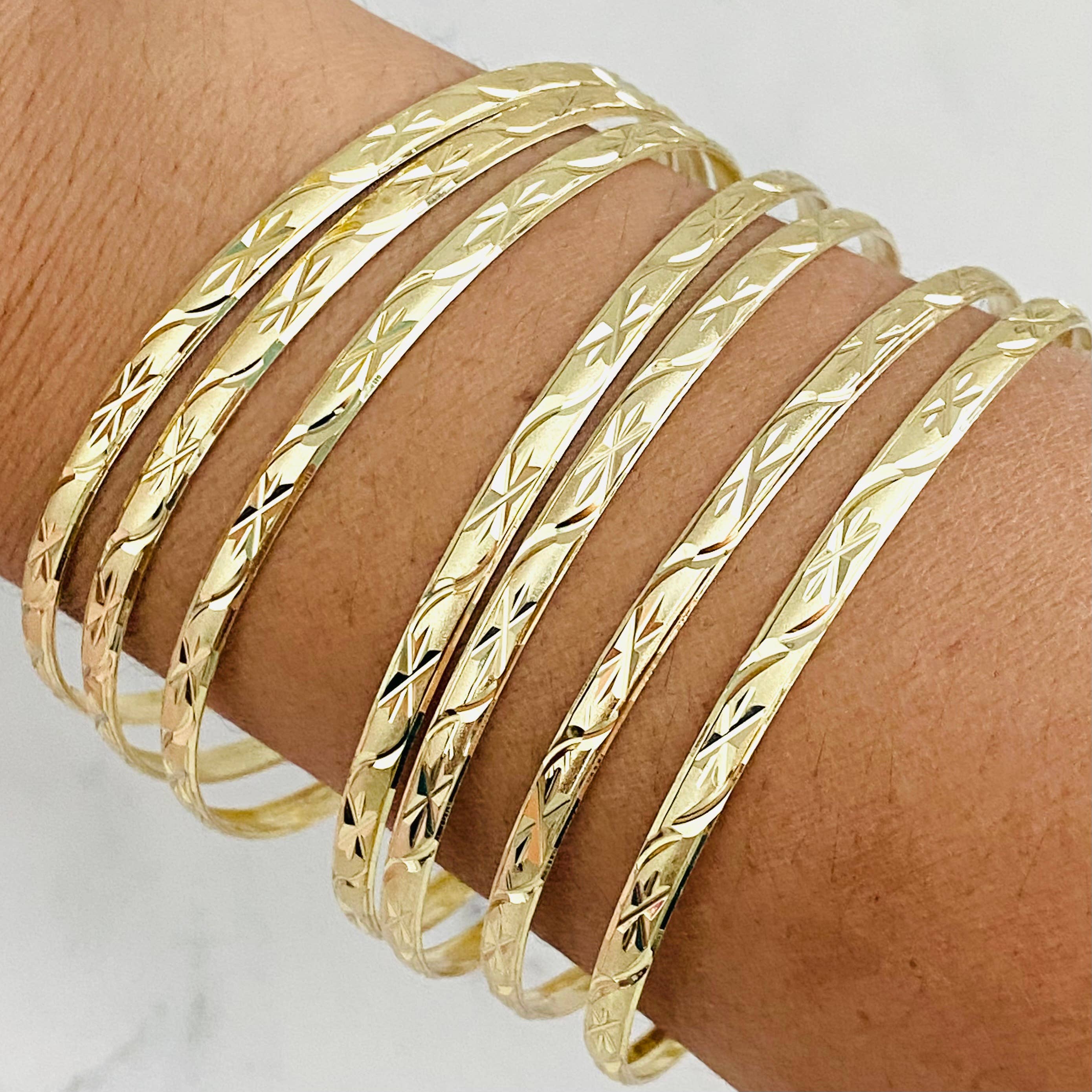 Housegoldjewelry - Wholesale Jewelry Set - Gold Filled Set of Bangles, Indian Bangle Set,2