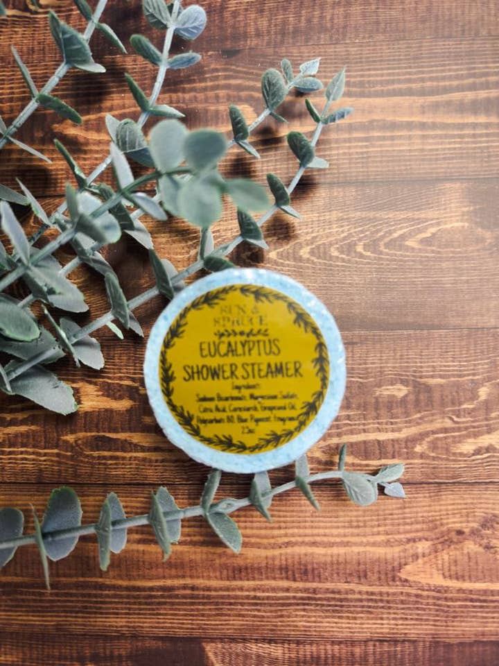 Eucalyptus Brusebad Damper Håndlavet for engroshandel hos Sun & Spruce Soaps