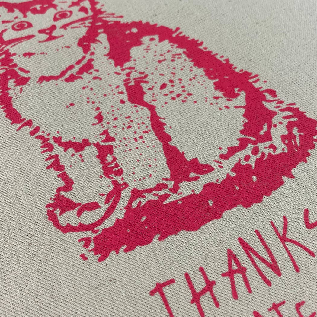 Rx Letterpress - Vente Tote bag – unisexe - Merci, je le déteste | Cadeau pour les amateurs de chats | Sac à main amusant en toile4