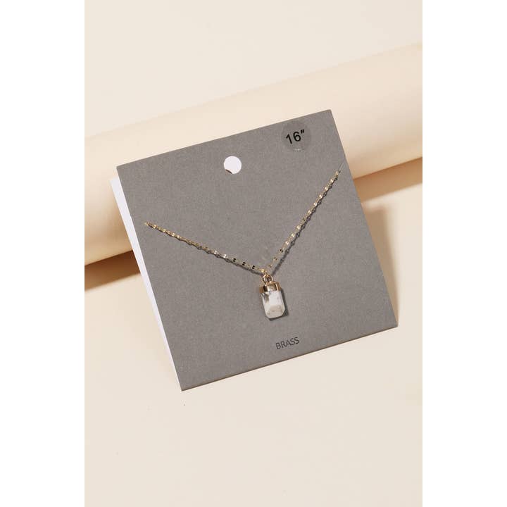 Anarchy Street - Wholesale Pendant/Charm Necklace - Natural Stone Pendant Necklace