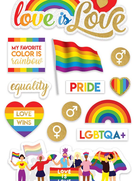 Pegatina dimensional Love is Love para venta al por mayor de Paper House Productions