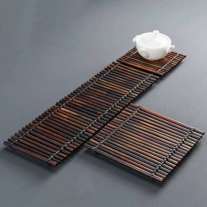 Coaster Placemat Bamboo Handcrafted Handmade Tea Coffee Cup Serving Tray Coaster for wholesale by everythingbamboo