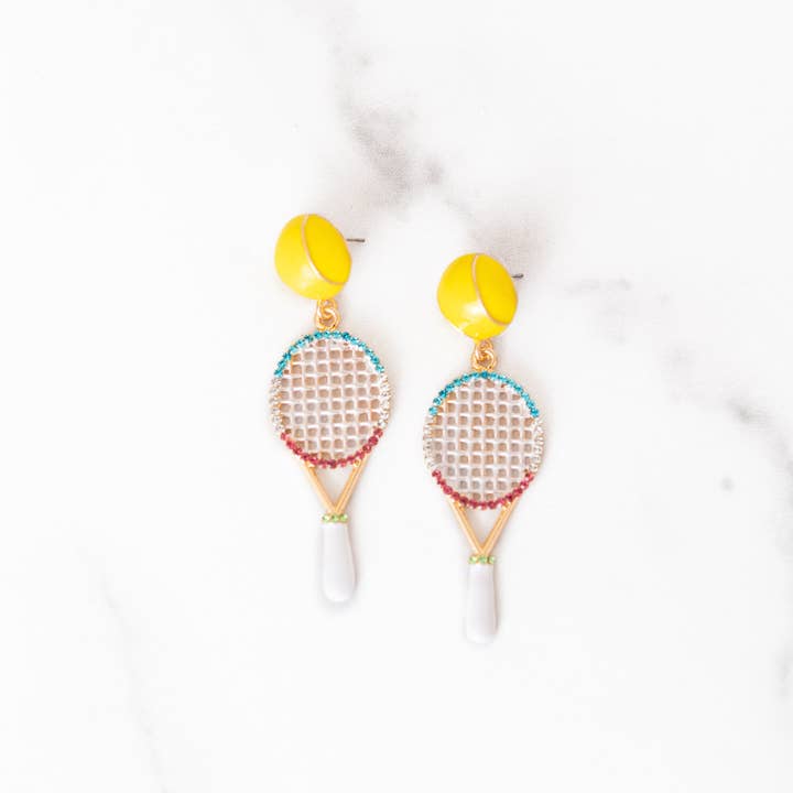 Game, Set, Match | Tennis Earrings for wholesale by Golden Thread