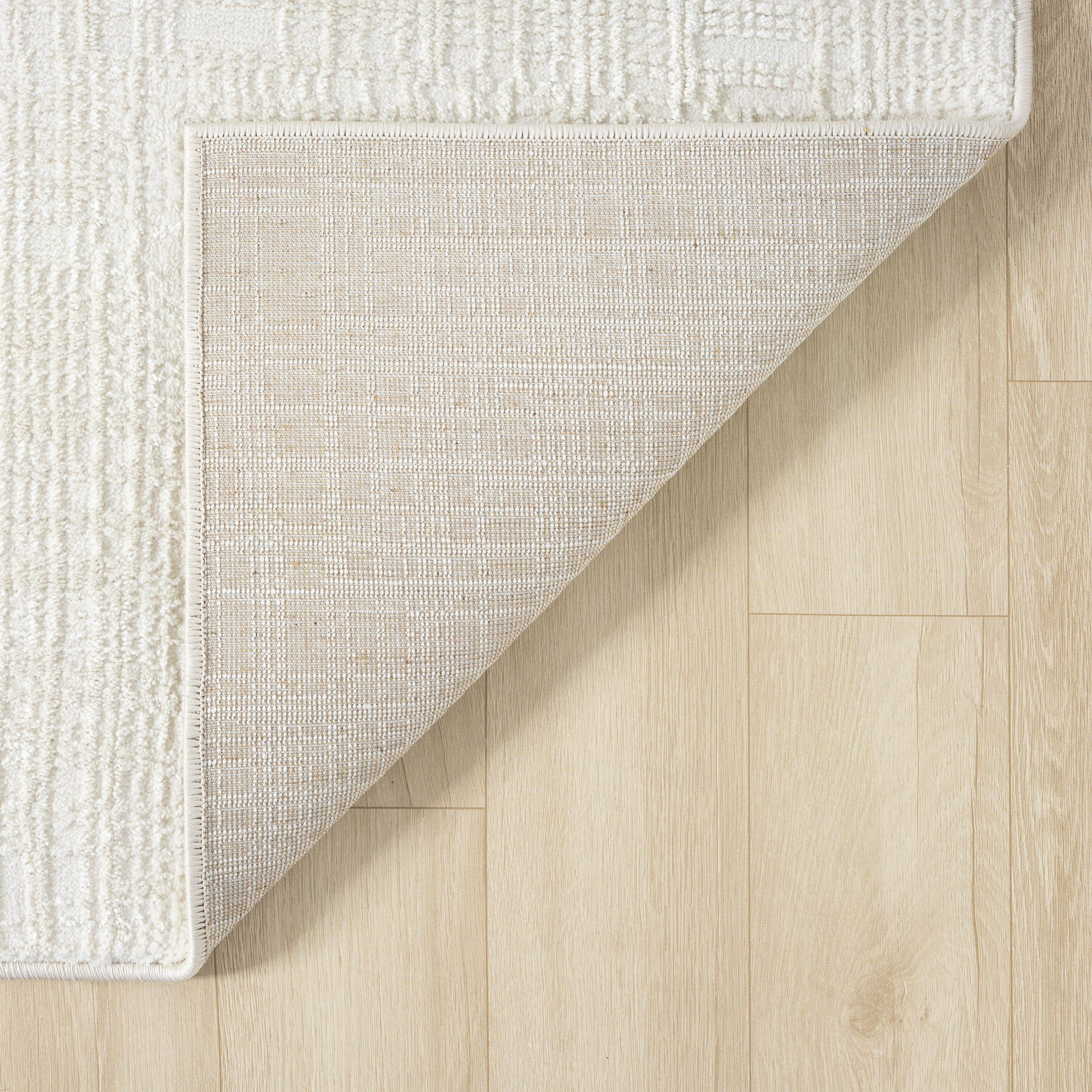 Abani Rugs - Wholesale Area Rug - Abani Neutral NTL200A Cream Textured Weave Area Rug2