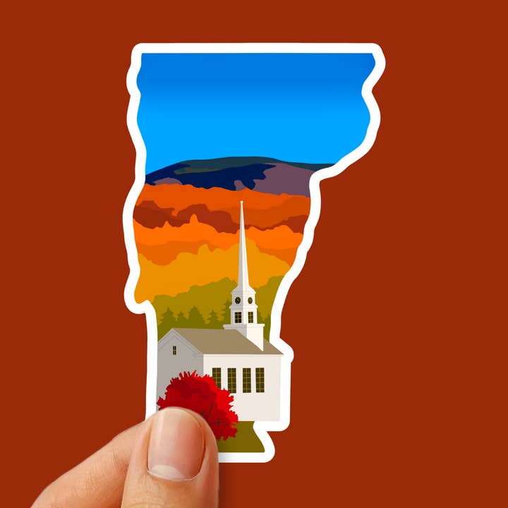 Adesivo autunnale del Vermont per la vendita all'ingrosso da parte di Hi From Studio