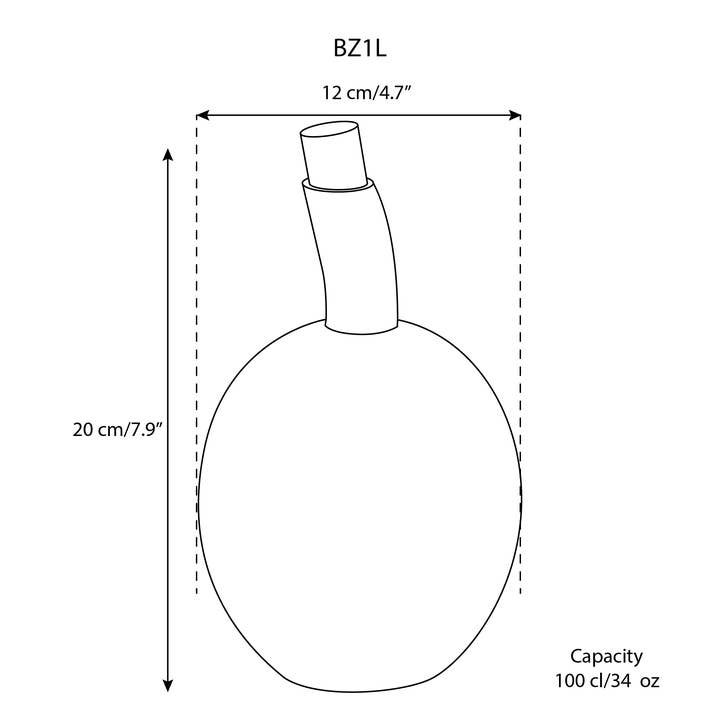 GHARYAN Stoneware & Olive Wood Tableware | Canada - Wholesale Oil/Vinegar Dispenser - Handmade Stoneware Olive Oil Dispenser | Zitouna 34 oz5