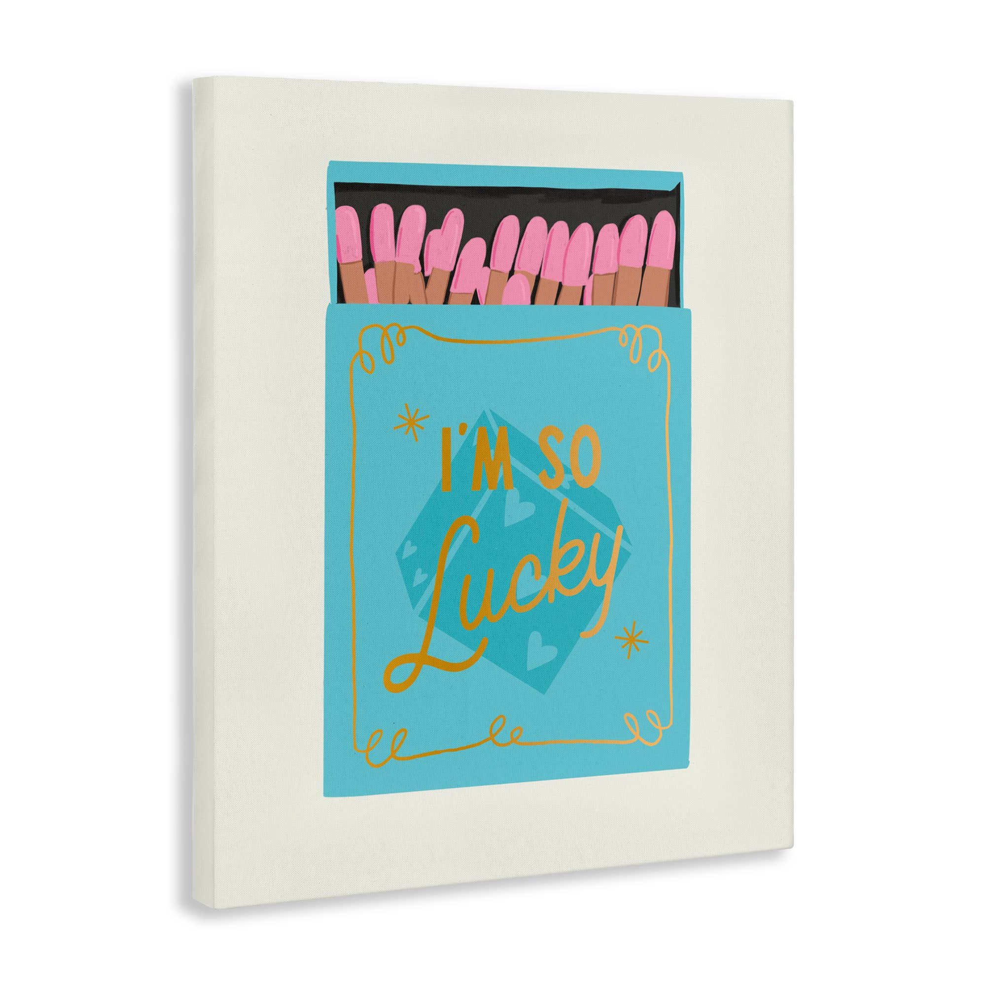 Stupell Industries - Vente Enseigne murale - Je suis tellement chanceux Matchbox - Art mural non encadré10