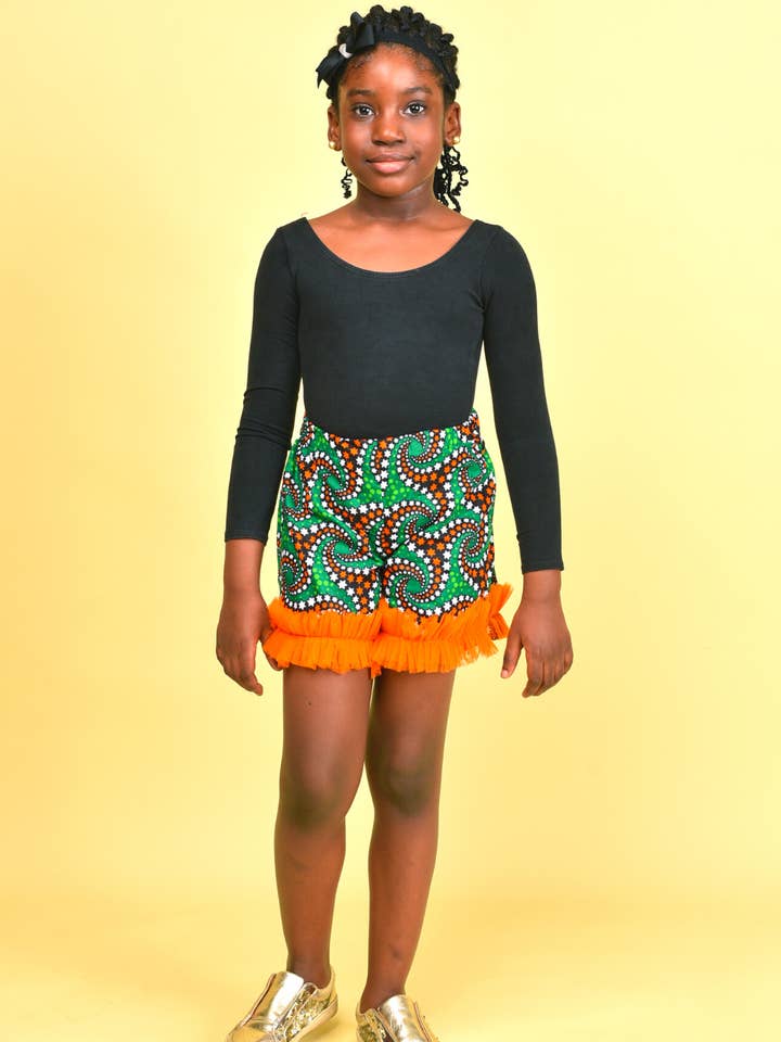 Shorts con stampa volant per la vendita all'ingrosso da parte di Wealahkids