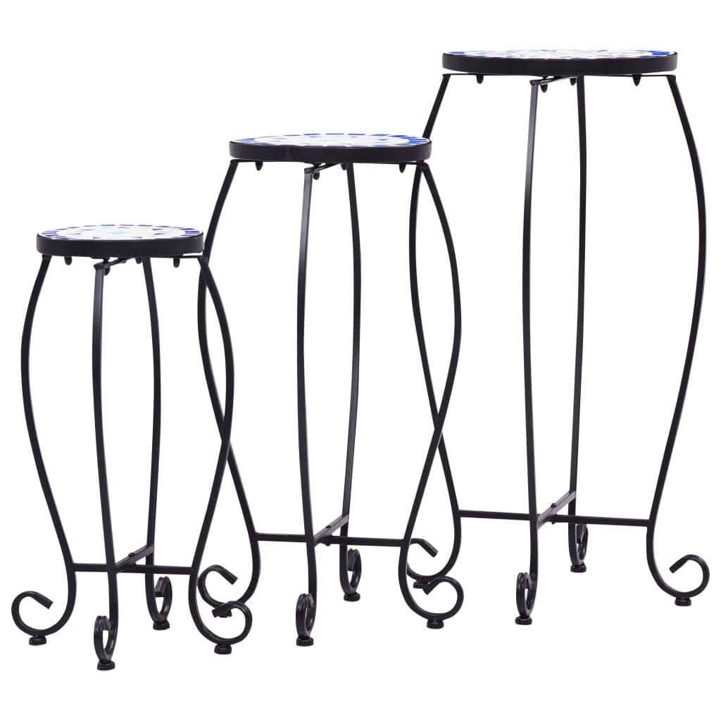 Greenwestons - Wholesale Patio Table - Green's Mosaic Tables 3 pcs Blue and White Ceramic1