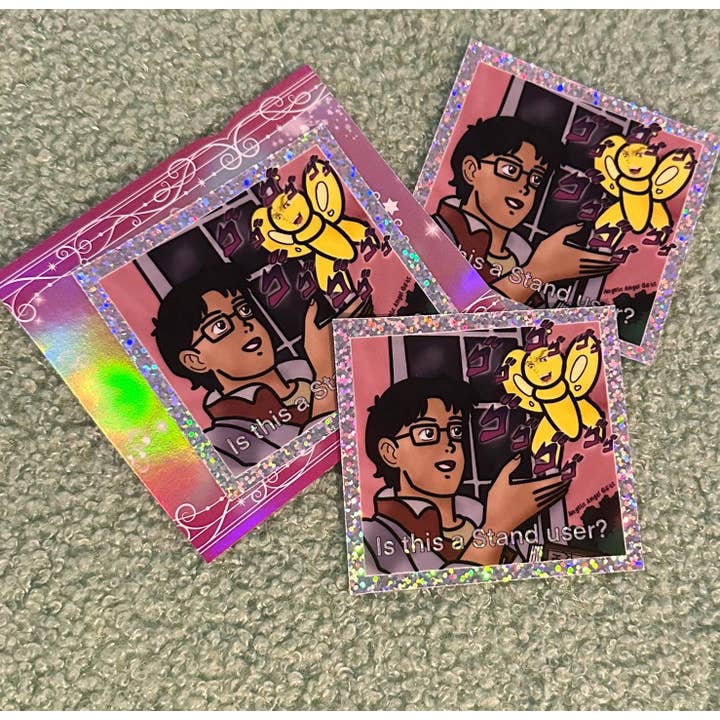 Angelic Angel Gifts - Wholesale Sticker - Glitter Jojo Stand User Sticker2