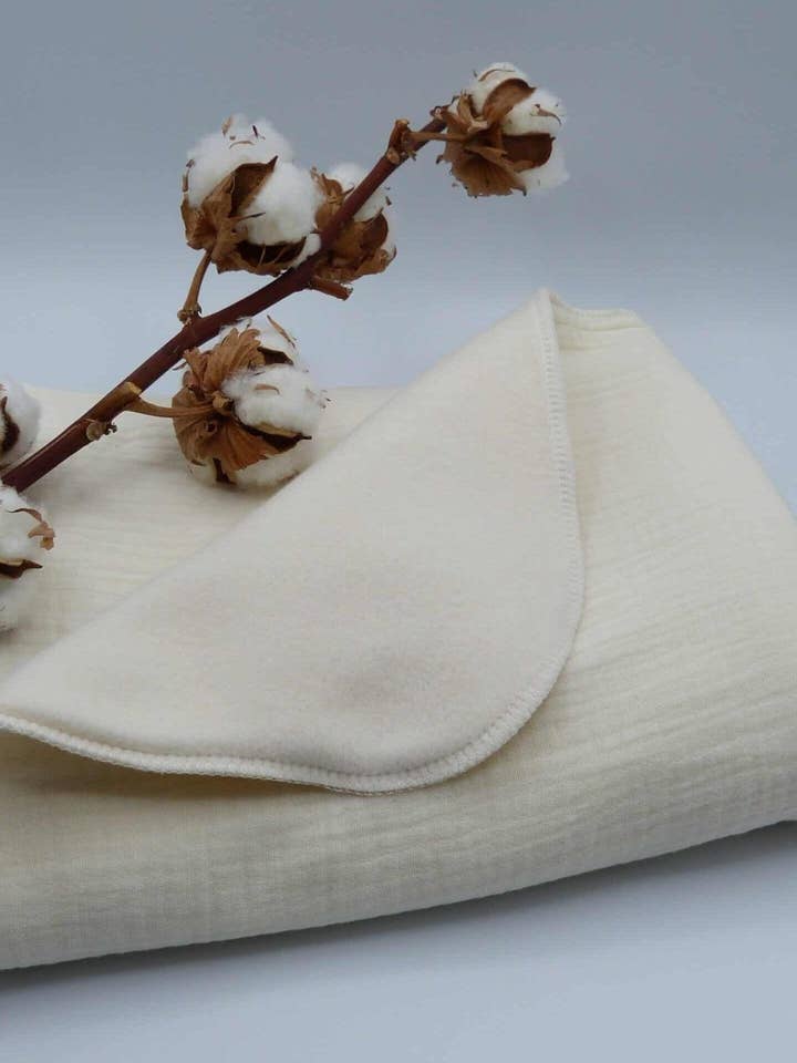 Louise throw in organic cotton - Ecru for wholesale by Tijala