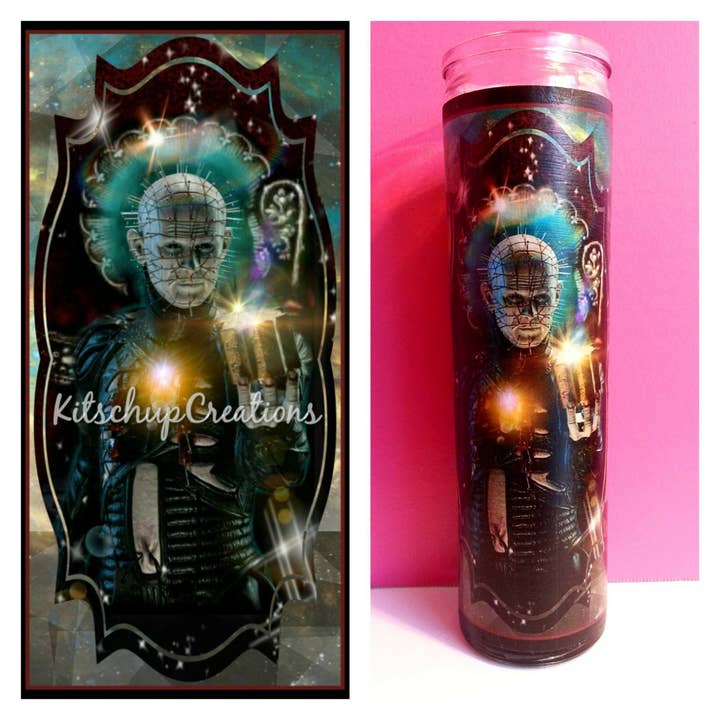 Pinhead Prayer Candle for wholesale by Kitschup Creations