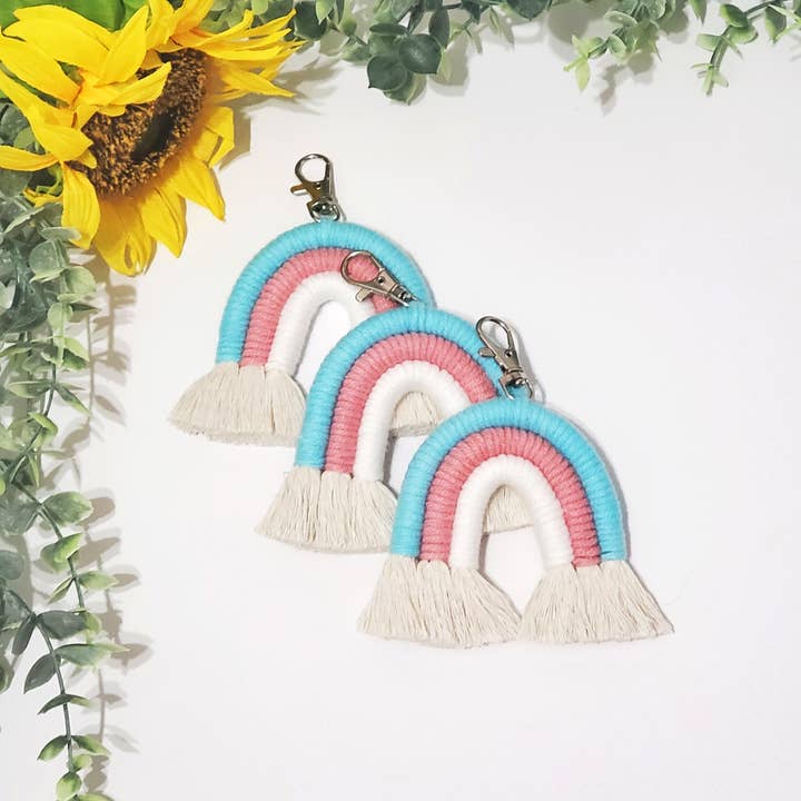 Cord + Quartz - Wholesale Keychain - Women's - Macrame Rainbow keychains