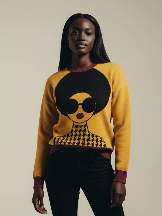 DUA MENKA - Wholesale Knit Sweater - Women's - Angi Diva Knit Sweater - Yellow